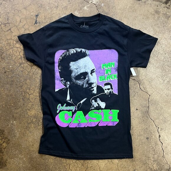 Johnny Cash [Small] The Man in Black NWOT Licensed Men's Shortsleeve T-Shirt - Picture 1 of 4